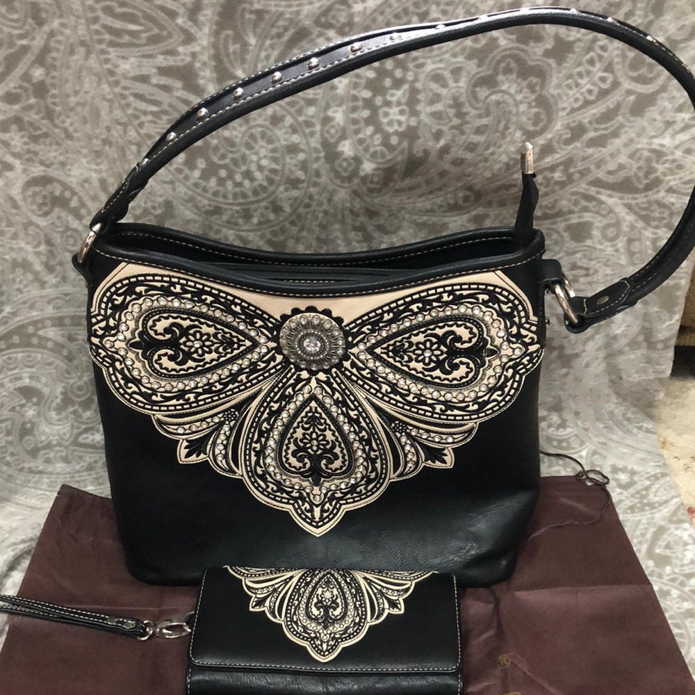 Montana west hobo with matching wallet